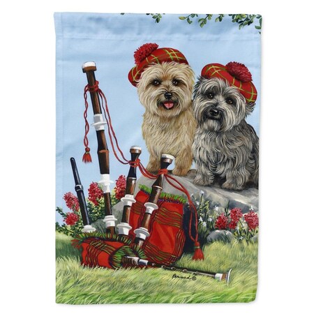 Carolines Treasures 28 x 0.01 x 40 in. Cairn Terrier Pipers Canvas House Flag PPP3057CHF